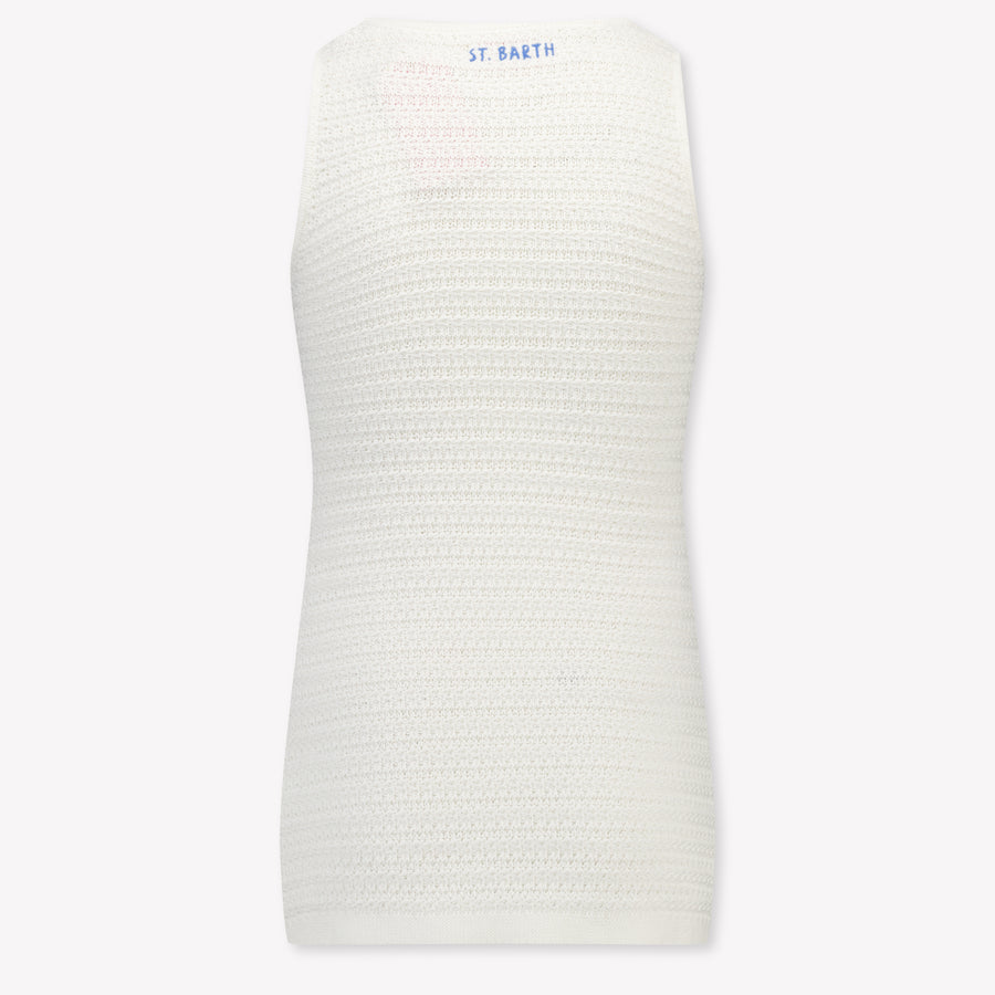 MC2 Saint Barth Enfants Filles Robe en blanc cassé