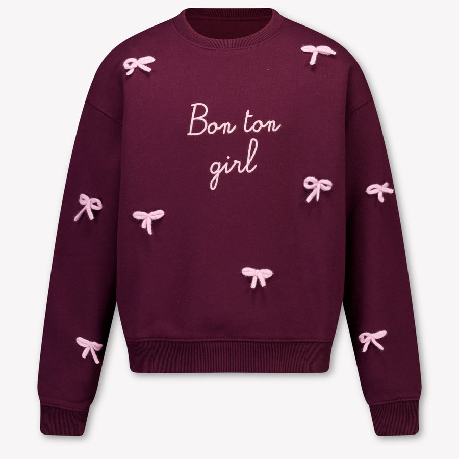 MC2 Saint Barth Enfants Filles Pull En Bordeaux