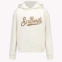 MC2 Saint Barth Enfants Filles Pull en blanc cassé