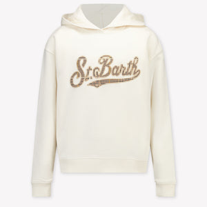 MC2 Saint Barth Enfants Filles Pull en blanc cassé