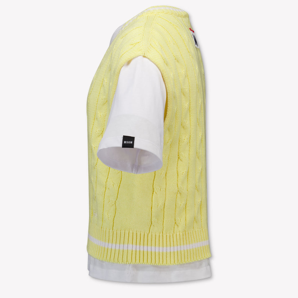 MSGM Enfants Filles T-shirt dans Jaune