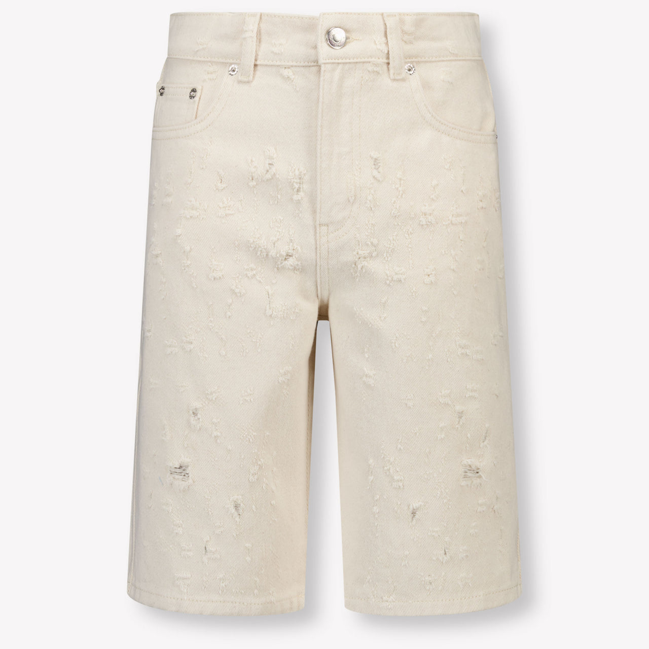 MSGM Enfants Garçons Short en blanc cassé