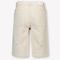 MSGM Enfants Garçons Short en blanc cassé