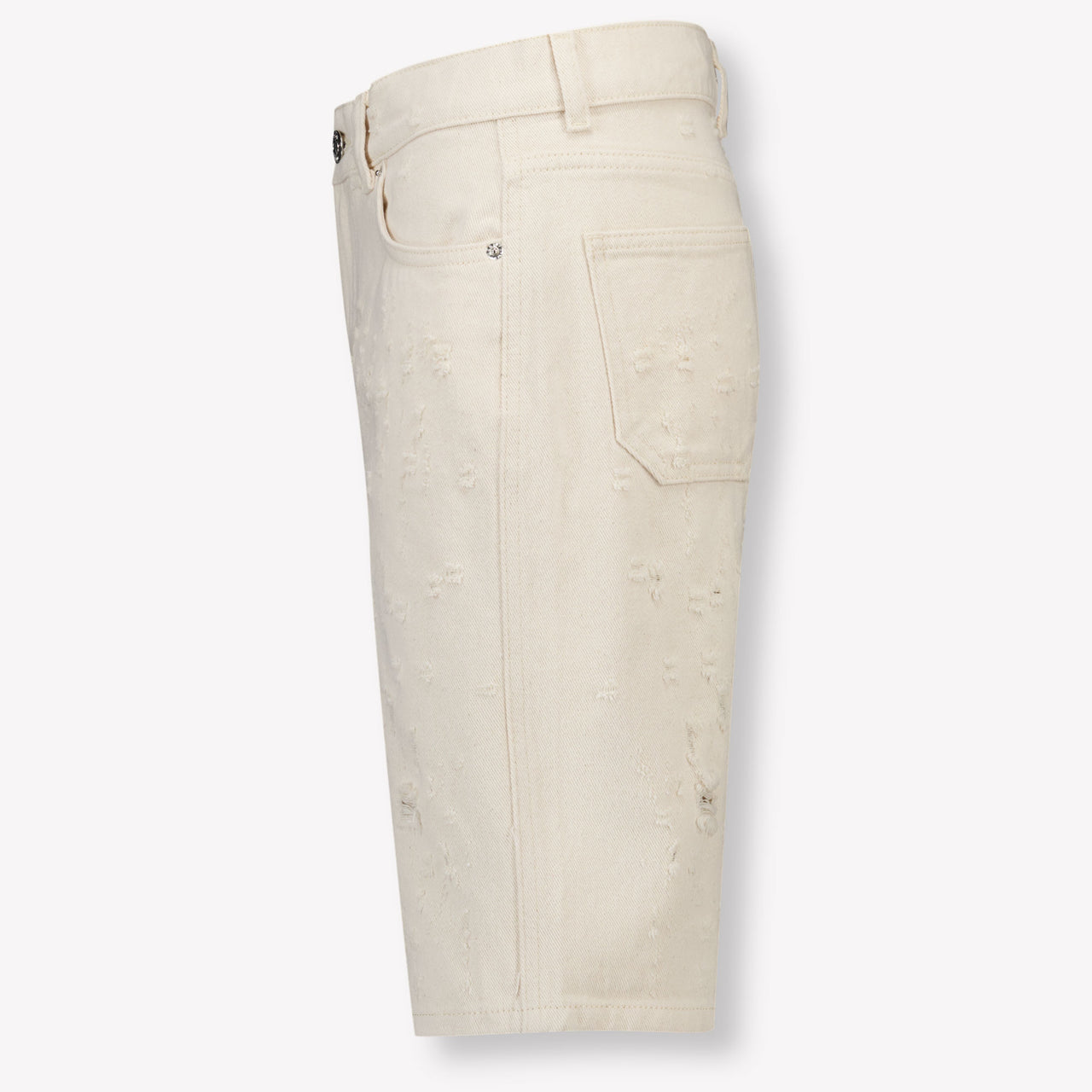 MSGM Enfants Garçons Short en blanc cassé