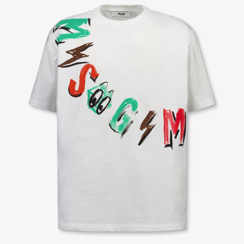 MSGM Kids Boys T-Shirt In White