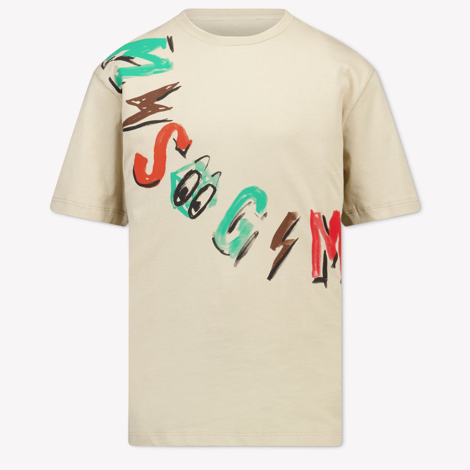 MSGM Kids Boys T-Shirt In Beige