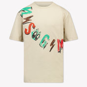 MSGM Kids Boys T-Shirt In Beige
