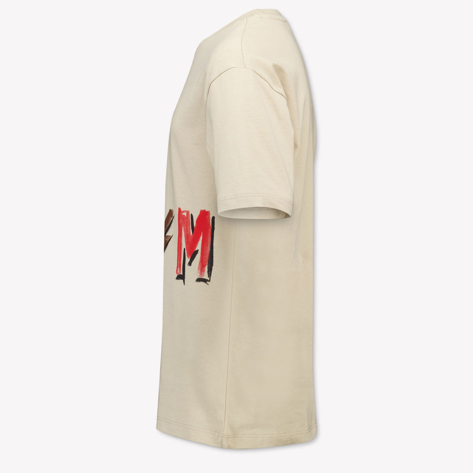 MSGM Kids Boys T-Shirt In Beige