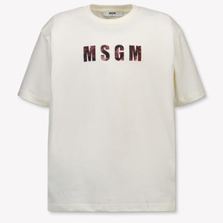 MSGM Bambini Ragazzi Maglietta dentro Off White
