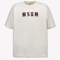 MSGM Kinder Jungen T-Shirt In Grauweiß