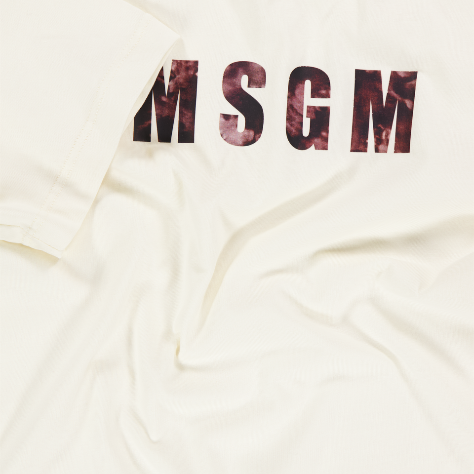 MSGM Bambini Ragazzi Maglietta dentro Off White