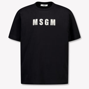 MSGM Kinder Jungen T-Shirt In Schwarz