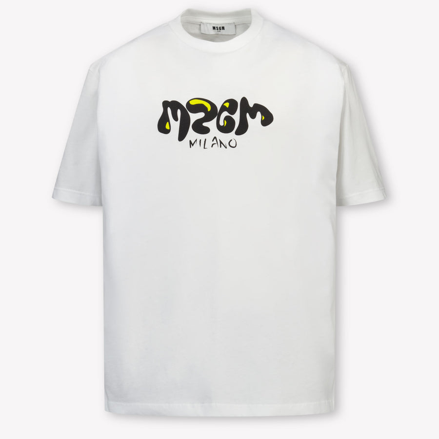 MSGM Kinder Jongens T-Shirt In Wit