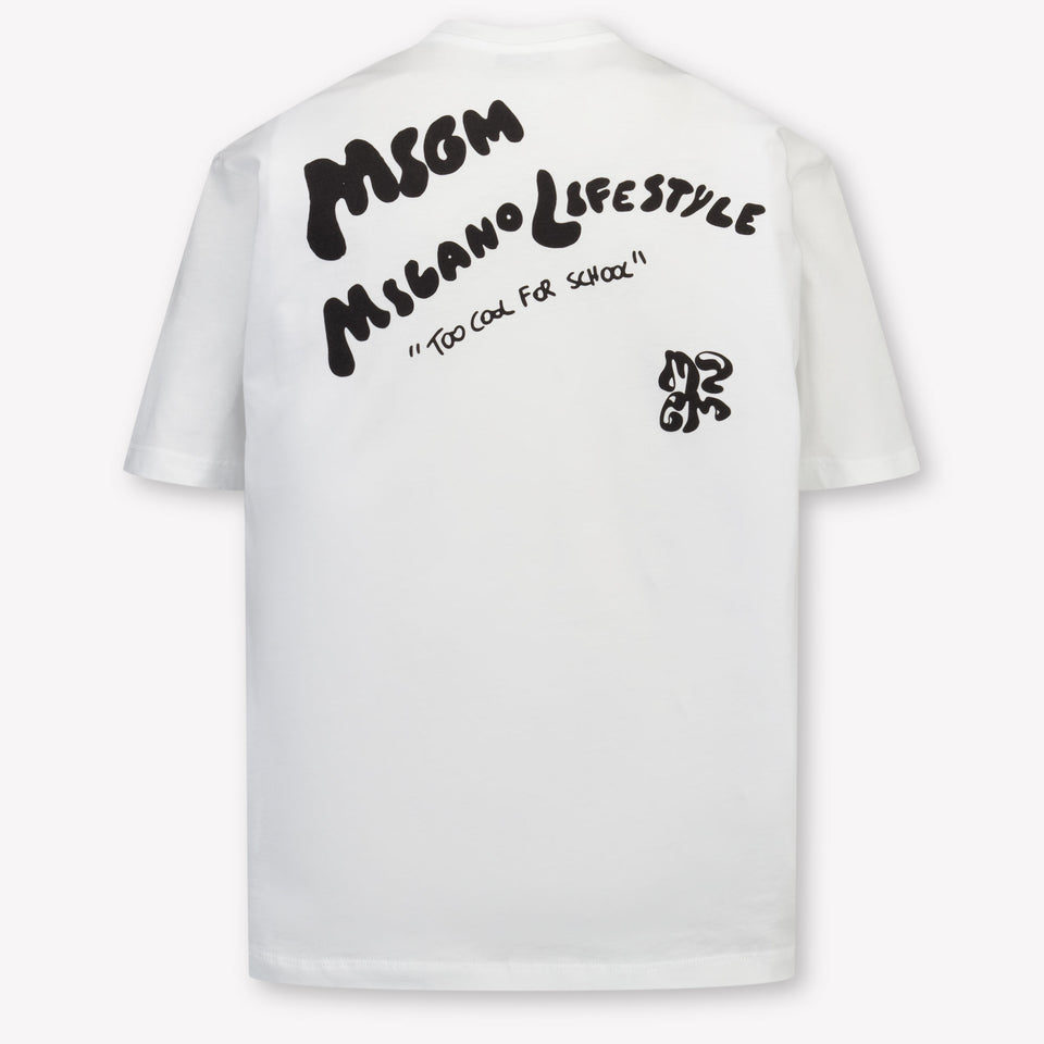 MSGM Kinder Jungen T-Shirt In Weiß
