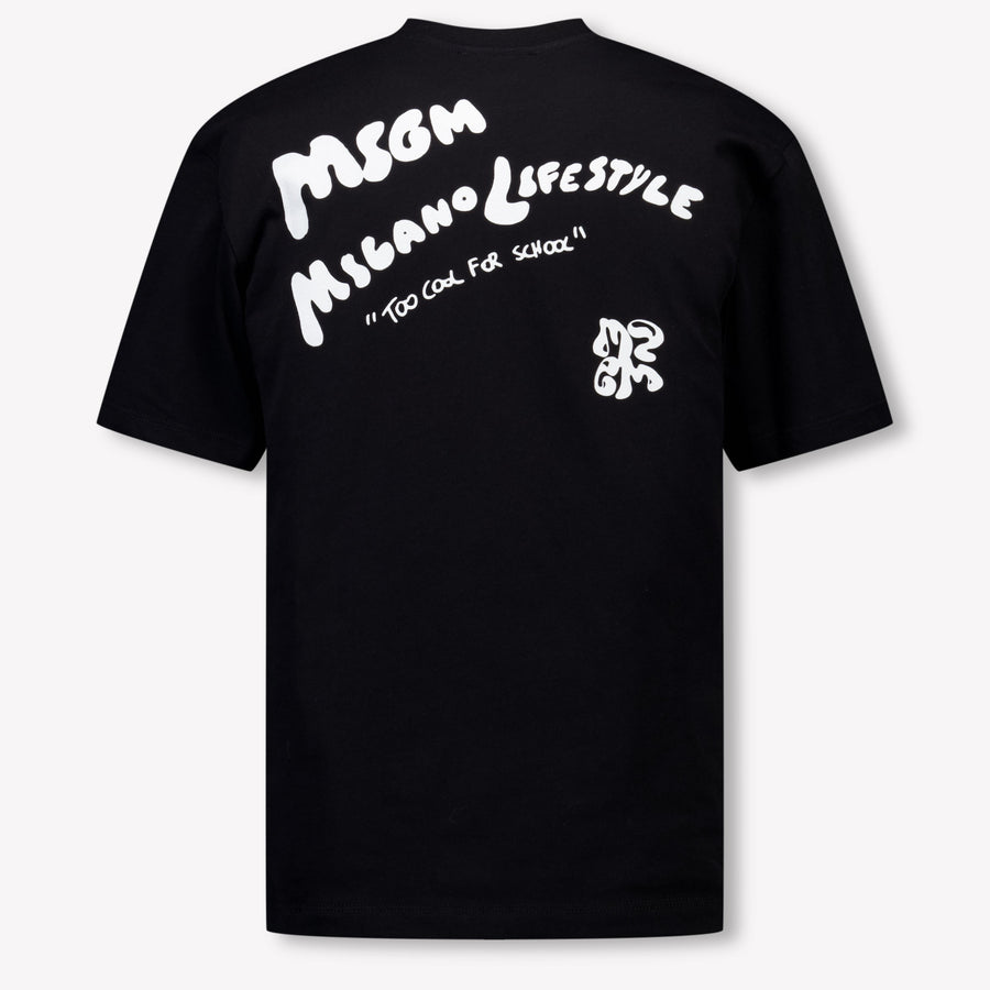 MSGM Kinder Jungen T-Shirt In Schwarz