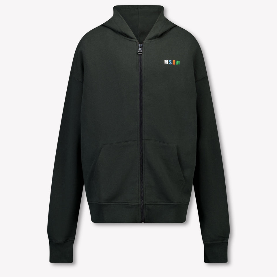 MSGM Bambini Ragazzi Cardigan dentro Nero