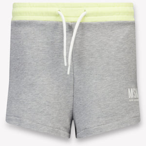 MSGM Enfants Filles Short dans Gris