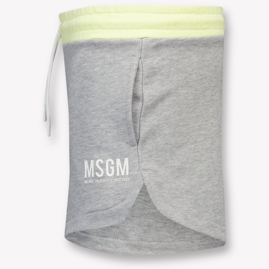 MSGM Enfants Filles Short dans Gris