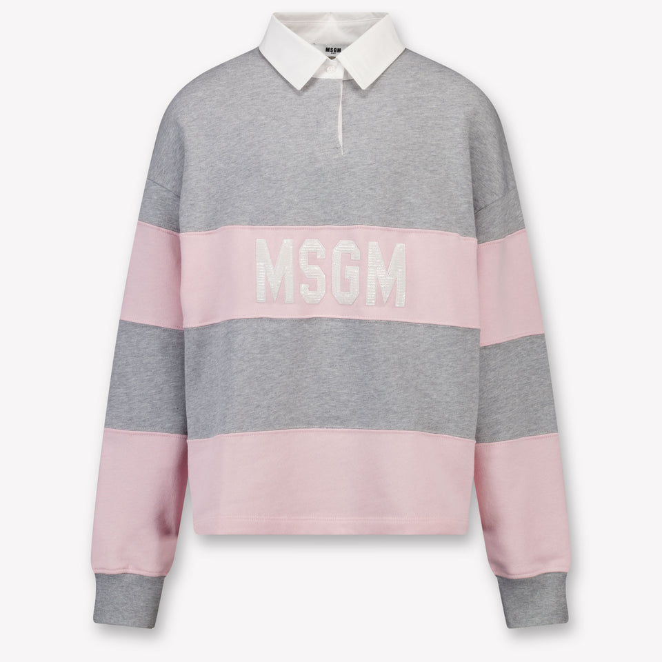 MSGM Enfants Filles Pull en Rose Léger