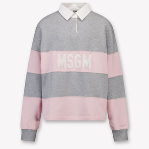 MSGM niños Chicas suéter en Rosa claro
