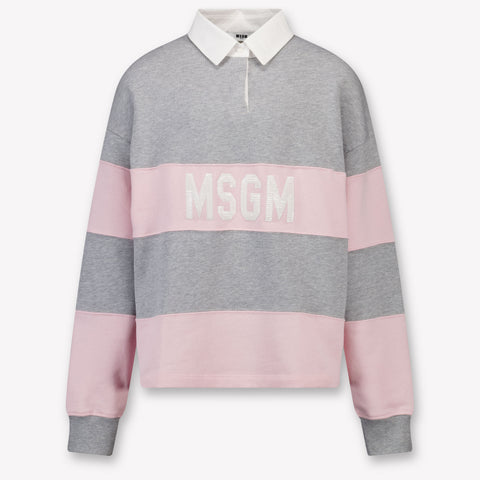MSGM Bambini Ragazze Maglione dentro Rosa Chiaro