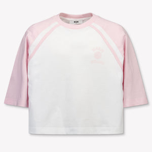 MSGM Kinder Mädchen T-Shirt In Weiß