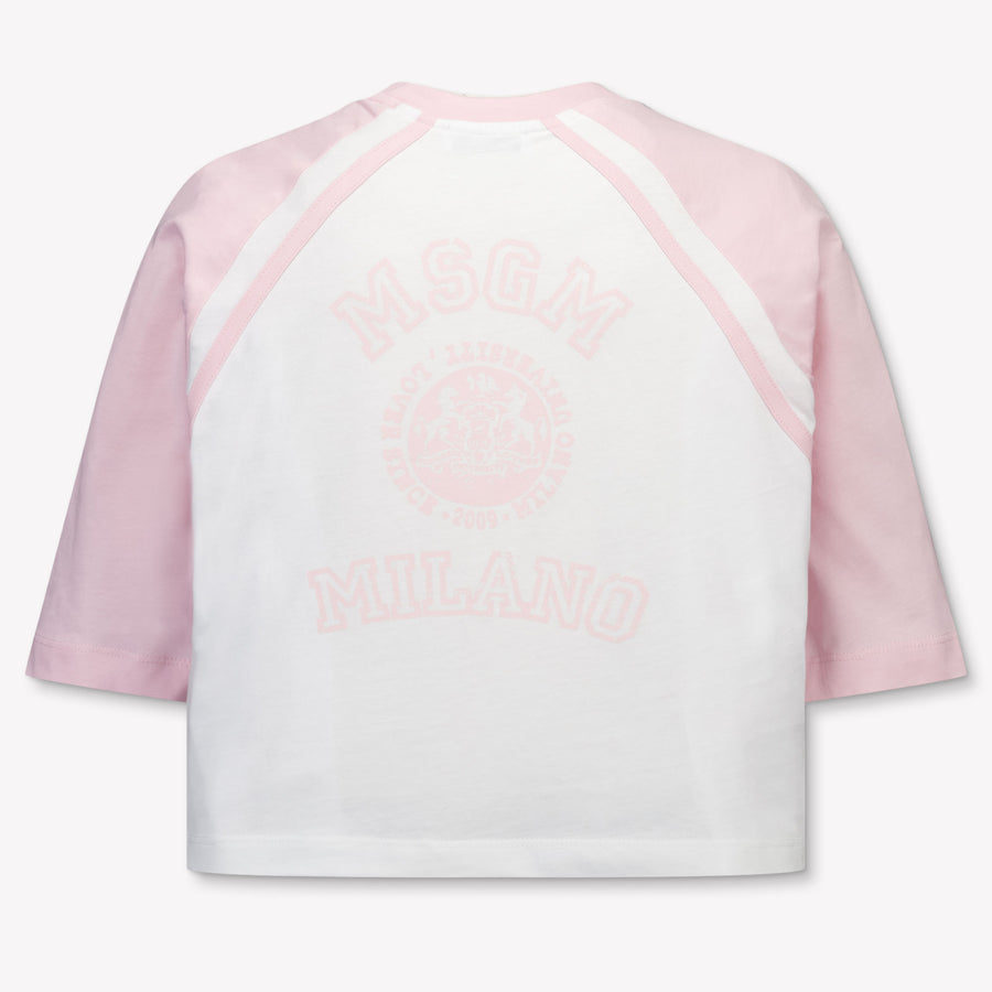 MSGM Kinder Mädchen T-Shirt In Weiß