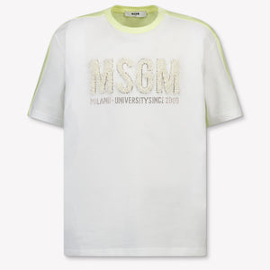 MSGM niños Chicas Camiseta adentro Blanco