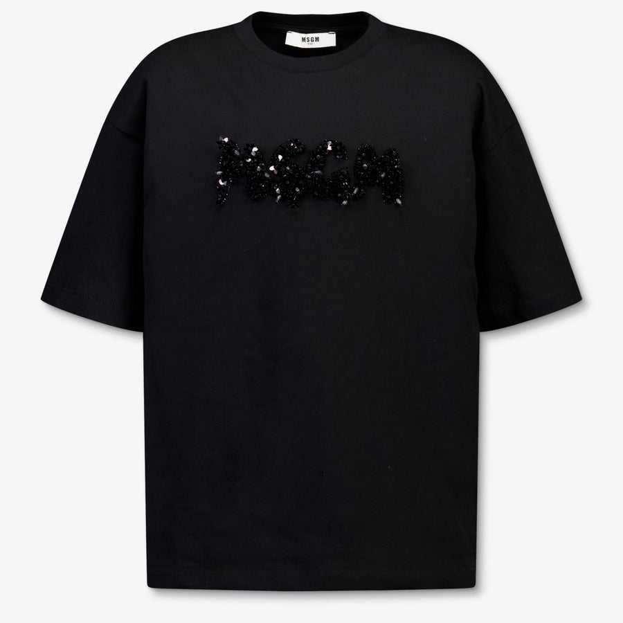 MSGM Mädchen T-Shirt in Schwarz