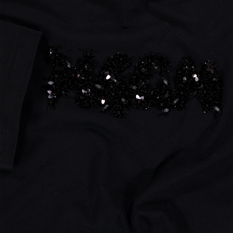 MSGM Kinder Meisjes T-Shirt In Zwart