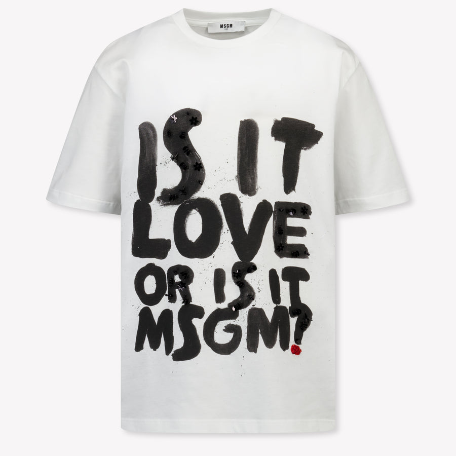 MSGM Mädchen T-Shirt in Weiß