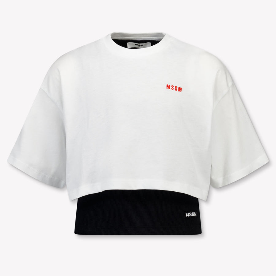 MSGM Mädchen T-Shirt in Weiß