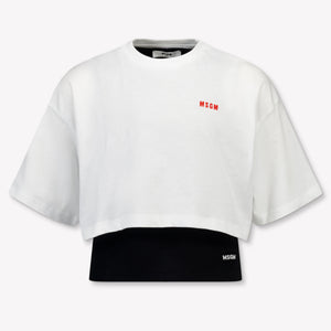MSGM Kinder Mädchen T-Shirt In Weiß