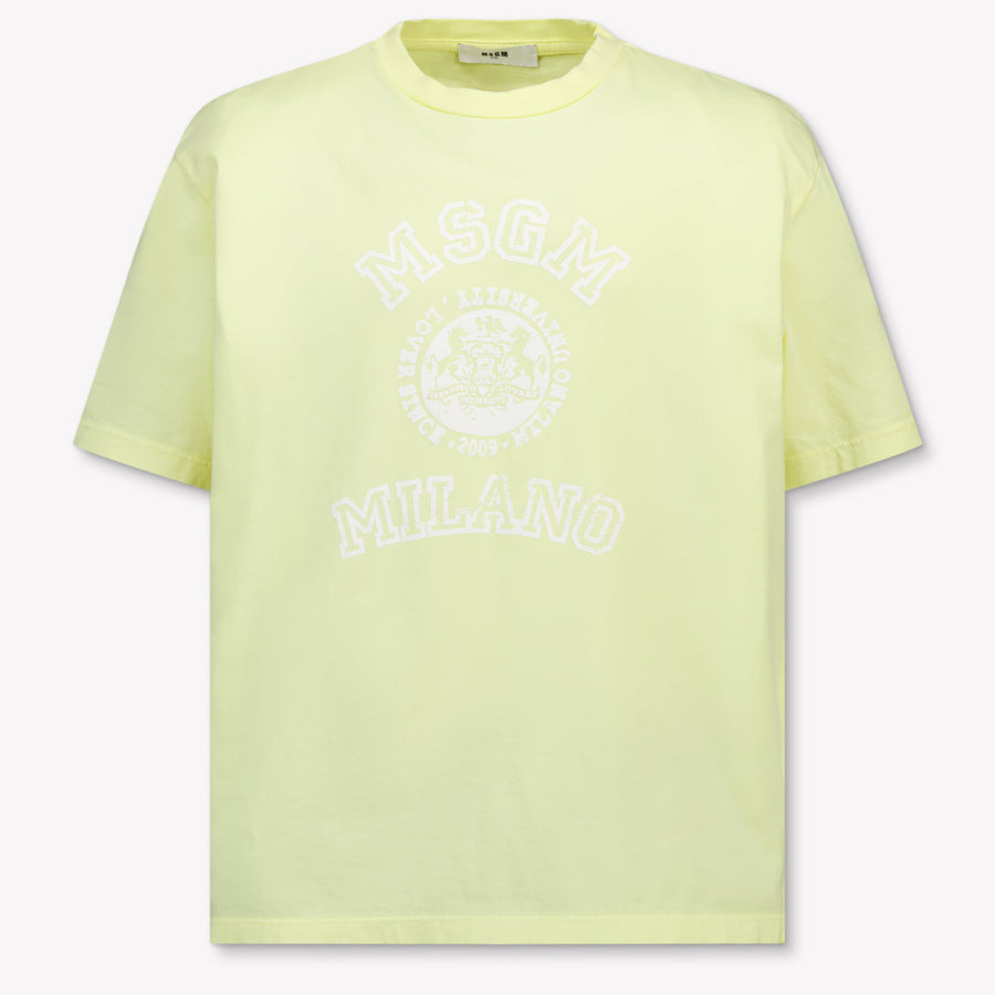 MSGM Unisex Kinder T-Shirt in Gelb