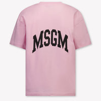 MSGM Bambini Ragazze Maglietta dentro Rosa Chiaro