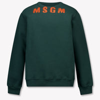 MSGM Kids Boys Sweater In Dark Green