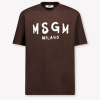 MSGM Kinder Jungen T-Shirt In Braun
