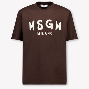 MSGM Kinder Jungen T-Shirt In Braun