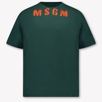 MSGM Kinder Jungen T-Shirt In Dunkelgrün
