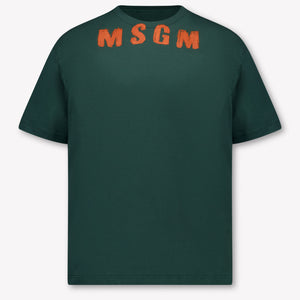 MSGM Kinder Jungen T-Shirt In Dunkelgrün