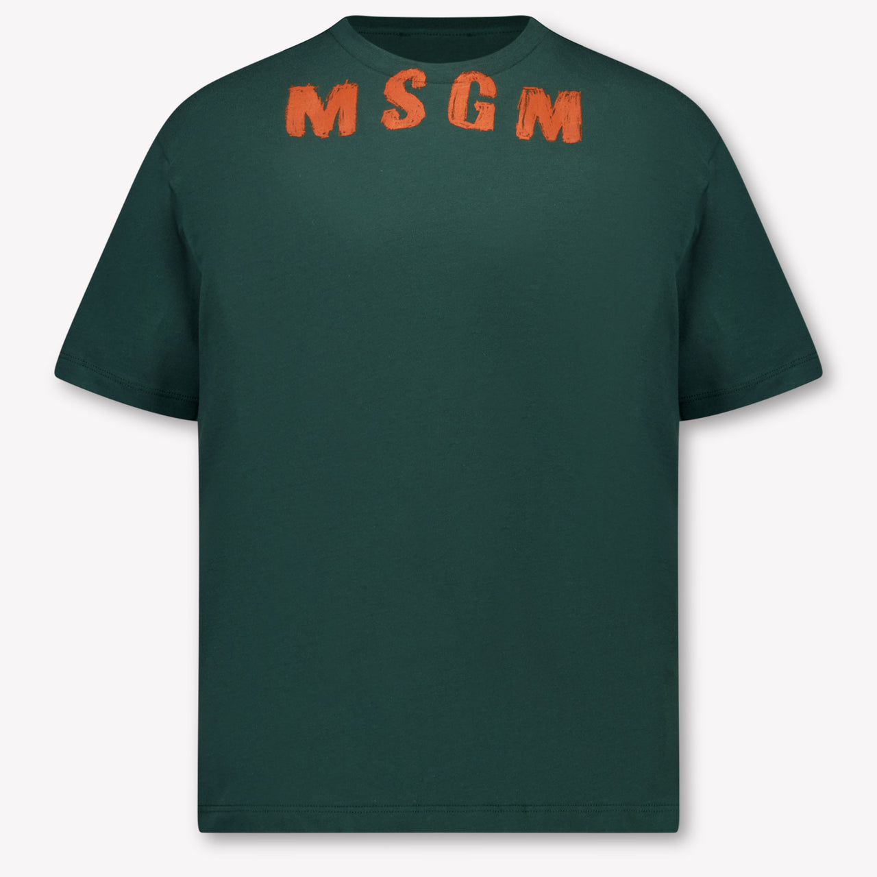 MSGM Kinder Jungen T-Shirt In Dunkelgrün