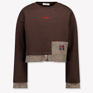 MSGM Bambini Ragazze Maglione dentro Marrone