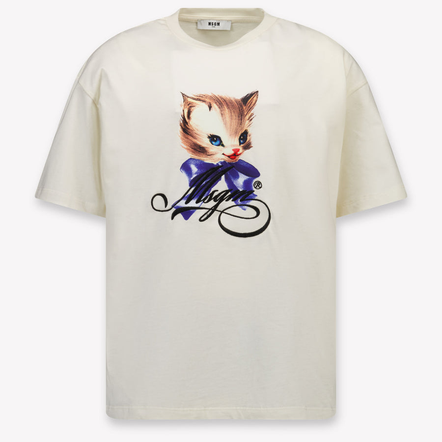 MSGM Mädchen T-Shirt in Off-White