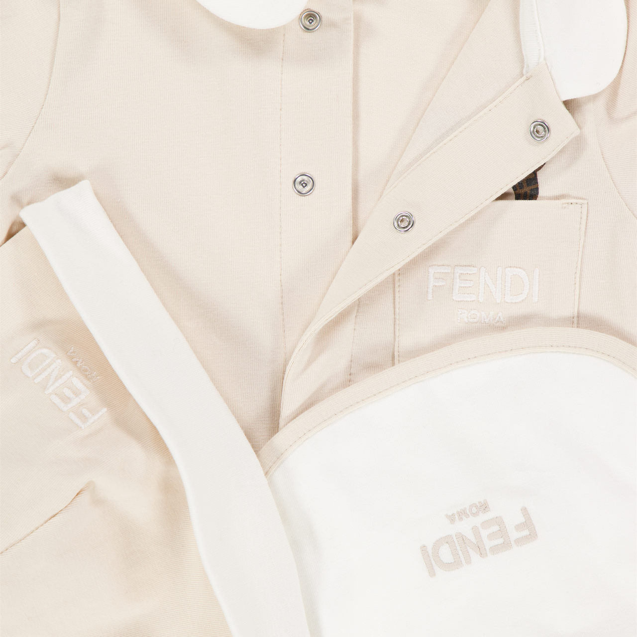 Fendi Bébé Unisexe Combishort dans Beige