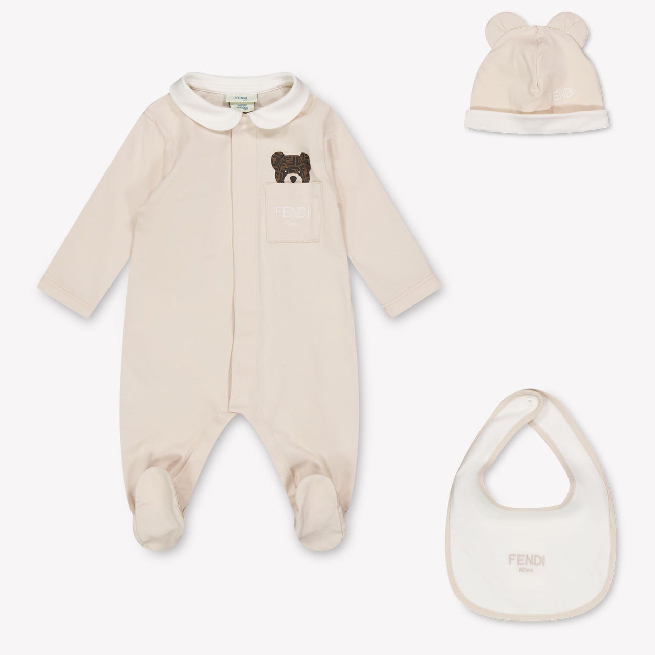 Fendi Bébé Unisexe Combishort dans Beige