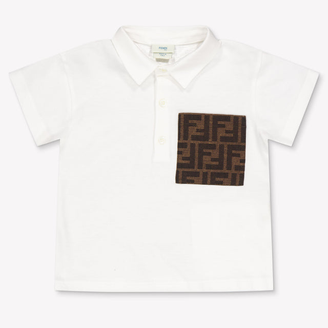 Fendi Baby Jongens Polo In Wit