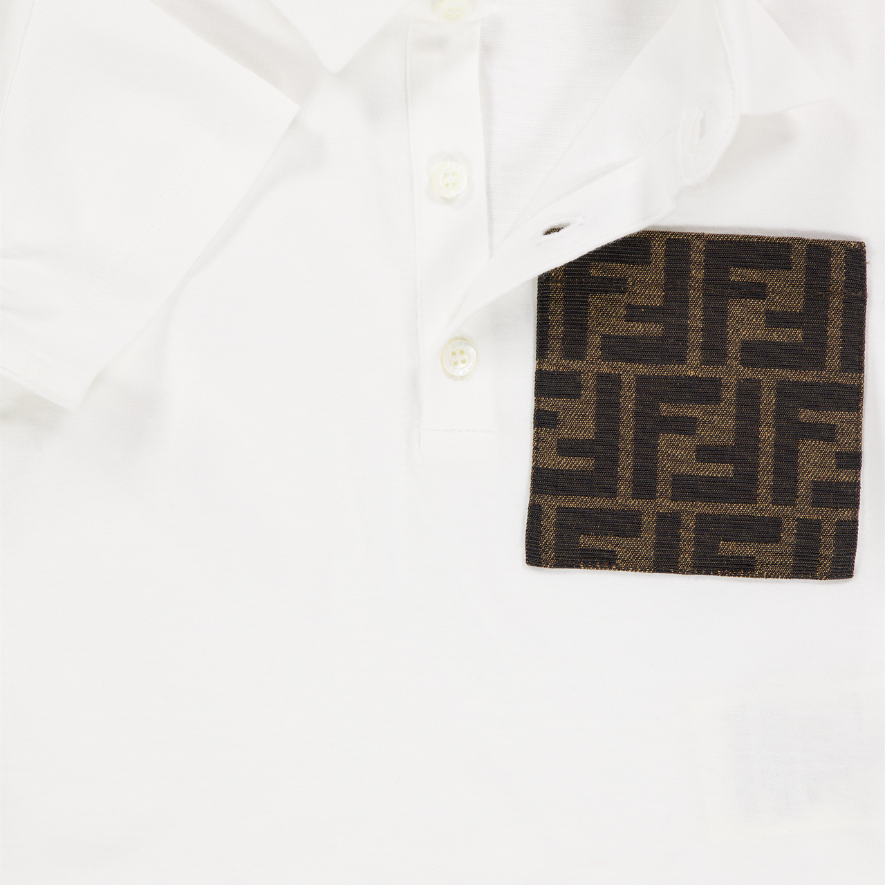 Fendi Bambino Ragazzi Polo In Bianco