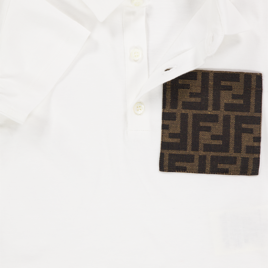 Fendi Bambino Ragazzi Polo In Bianco