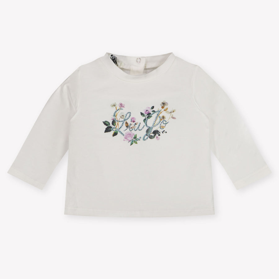 Liu Jo bebe Chicas Camiseta adentro Blanco Roto