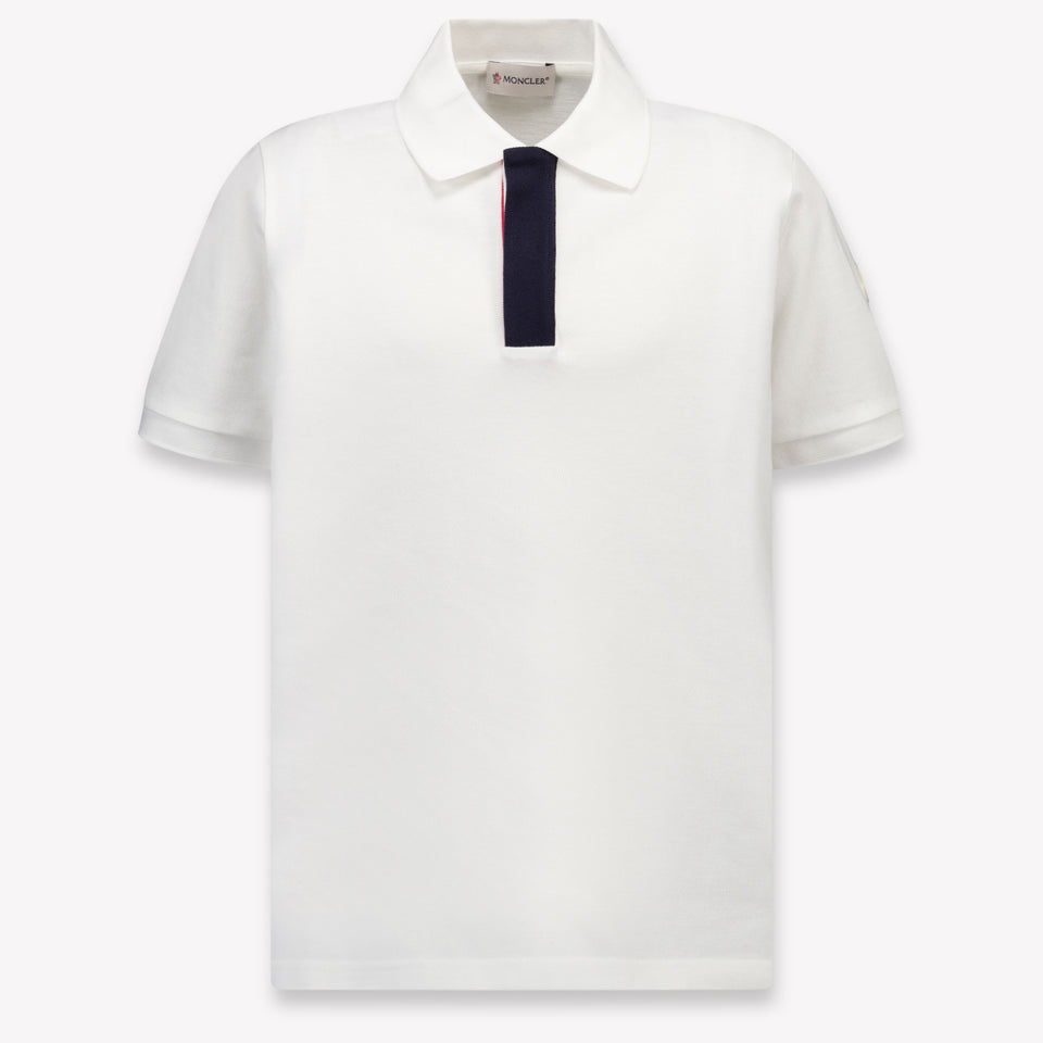 Moncler Kinder Jungen Polo In Weiß